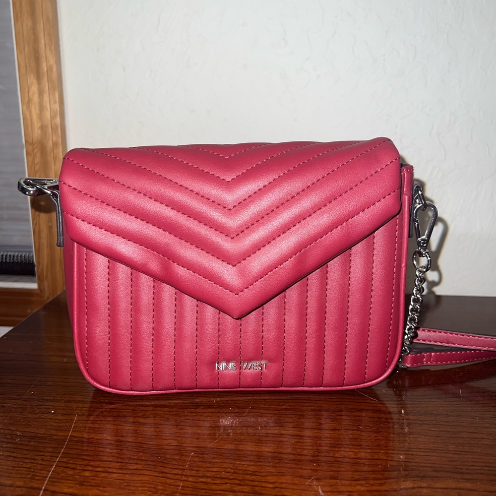 Nine West Red Quilted Crossbody Bag